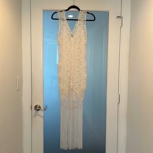 Miguelina exclusively for INTERMIX with crochet dress.